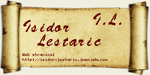 Isidor Leštarić vizit kartica